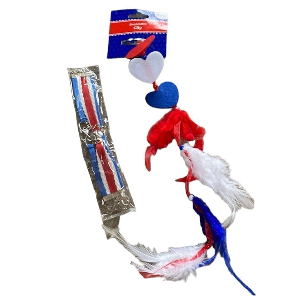 NEW Chicago Cubs Fan Bracelet & Decorative Hair Clip